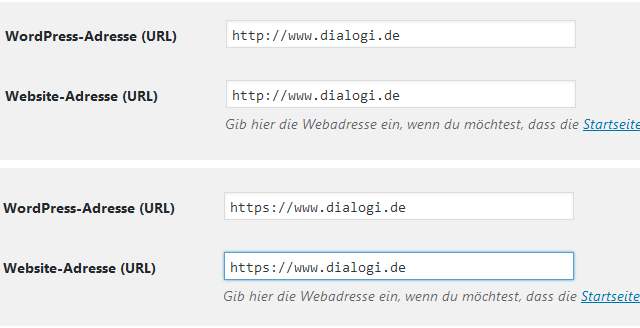 WP Dashboard HTTPS