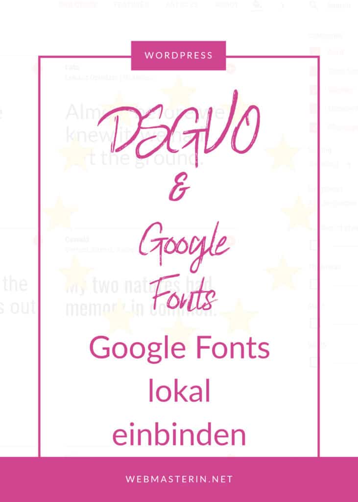 Google Fonts lokal einbinden und DSGVO konform nutzen