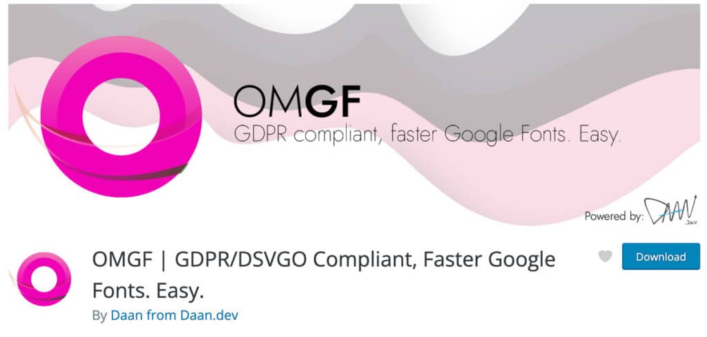 OMGF - Google Fonts entfernen