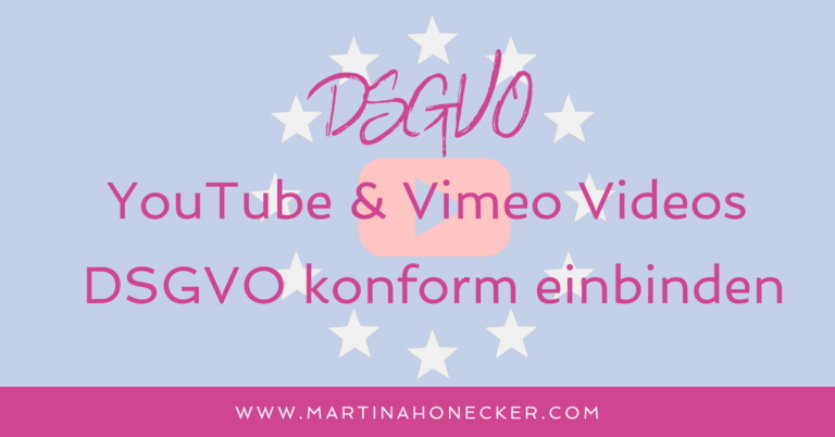 YouTube & Vimeo Videos DSGVO konform einbinden